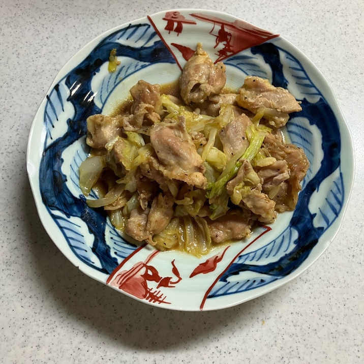 鶏ハラミとキャベツ炒め